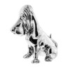 Die-Cast Bassett Hound Hood Ornament - Chrome