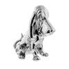 Die-Cast Bassett Hound Hood Ornament - Chrome