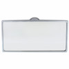 Rectangular Chrome Plated Aluminum Interior Rear View Mirror With Glue-On Mount