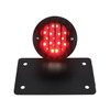 Motorcycle LED "Bobber" Style Horizontal Tail Light With Black Grille Bezel-Red Lens
