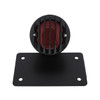 Motorcycle LED "Bobber" Style Horizontal Tail Light With Black Grille Bezel-Red Lens