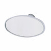 Oval Chrome Plated Aluminum Interior Rear View Mirror With Glue-On Mount