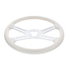 18" Candy Color 4 Spoke Steering Wheel - Pearl White