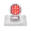 Motorcycle LED "Bobber" Style Horizontal Tail Light With Chrome Grille Bezel-Smoke Lens