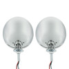 7" Chrome Dietz Style Headlight With 12 Volt Flat H4 Halogen Bulb (Pair)