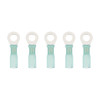 16-14 AWG 1/4" Stud CS Heat Shrink Ring Terminal - Blue (5-Pack)