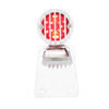 Motorcycle LED "Bobber" Style Vertical Tail Light With Chrome Grille Bezel-Red Lens
