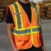 RigGear High Visibility Reflective Orange Safety Vest-XXX Large