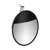 8-1/2" 430 Stainless Steel Convex Heated Mirror With LED - Passenger