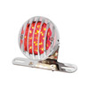 Motorcycle LED Rear Fender Tail Light With Chrome Grille Bezel - Red Lens