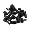 1/8" thru 1/2" Assorted Black Vinyl Vaccum Caps (30-Pack)