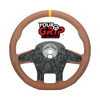 18" YourGrip GT PRO Leather Steering Wheel For 2012-2021 Peterbilt 579 & 2013-2021 Kenworth T680-Brown