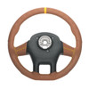 18" YourGrip GT PRO Leather Steering Wheel For 2012-2021 Peterbilt 579 & 2013-2021 Kenworth T680-Brown
