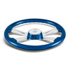 18" 4 Spoke Steering Wheel With Color Matching Horn Bezel - Electric Blue