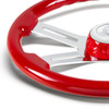 18" 4 Spoke Steering Wheel With Color Matching Horn Bezel - Indigo Red