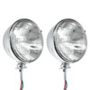 7" Chrome Dietz Style Headlight With 12 Volt 6014 Sealed Beam Bulb