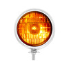 12V Vintage Chrome Fog Light, Amber Lens