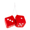 3" X 3" Classic Fuzzy Dice, Red (Pair)