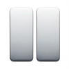 20518 -UP PETERBILT STAINLESS STEEL VENT DOOR COVER - PLAIN (CARD OF 2)