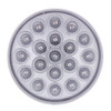 36722-UP 19 LED 4" ROUND DOUBLE FURY LIGHT (STOP, TURN, TAIL) WITH WARNING LIGHT - RED & AMBER LED/CLEAR LENS