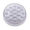 36722-UP 19 LED 4" ROUND DOUBLE FURY LIGHT (STOP, TURN, TAIL) WITH WARNING LIGHT - RED & AMBER LED/CLEAR LENS