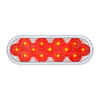 36723-UP 13 LED 6" OVAL DOUBLE FURY LIGHT (STOP, TURN & TAIL) WITH WARNING LIGHT - RED & AMBER LED/CLEAR LENS