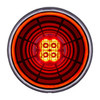 36566-UP 13 LED 4" ROUND ABYSS LIGHT (STOP, TURN & TAIL) - RED LED/CLEAR LENS