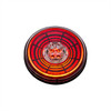 36566-UP 13 LED 4" ROUND ABYSS LIGHT (STOP, TURN & TAIL) - RED LED/CLEAR LENS