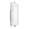 60026-UP 7" X 16" 430 STAINLESS STEEL WEST COAST STYLE MIRROR - HEATED
