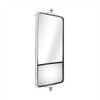 60027-UP 7" X 16" 430 STAINLESS STEEL WEST COAST STYLE MIRROR WITH CONVEX LOWER MIRROR - HEATED