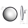 60034-UP 430 Stainless Steel 320R Convex Mirror - Centered Mounting Stud