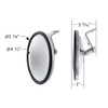 60030-UP 430 Stainless Steel 320R Convex Mirror - Centered Mounting Stud