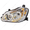 35741-UP CHROME 10 LED HEADLIGHT FOR 2013-2021 KENWORTH T680 - DRIVER SIDE