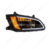 32782-UP BLACKOUT PROJECTION HEADLIGHT WITH LED TURN SIGNAL & POSITION LIGHT FOR 2008-2017 KENWORTH T660 - PASSENGER