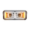 31154-UP HIGH POWER LED "CHROME" PROJECTION HEADLIGHT WITH LED TURN SIGNAL & POSITION LIGHT BAR - DRIVER