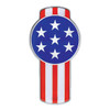 10966-UP CHROME DIE CAST USA FLAG EMBLEM
