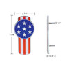 10966-UP CHROME DIE CAST USA FLAG EMBLEM