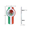 10967-UP CHROME DIE CAST MEXICO FLAG EMBLEM