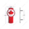 10978-UP CHROME DIE CAST CANADA FLAG EMBLEM