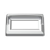 40957-UP CHROME PLASTIC SWITCH LABEL COVERS WITH VISOR FOR 2005 & OLDER KENWORTH (6-PACK)
