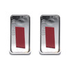 41453-UP CHROME PLASTIC BLANK SWITCH COVERS FOR KENWORTH T680, T880, W990 (CARD OF 2)