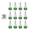 23817-UP 1-3/16" LONG M6 DASH SCREW WITH CRYSTAL FOR KENWORTH - GREEN CRYSTAL(12-PACK)