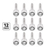 23820-UP 1-3/16" LONG M6 DASH SCREW WITH CRYSTAL FOR KENWORTH - CLEAR CRYSTAL (12-PACK)