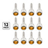 23821-UP 1-3/16" LONG M6 DASH SCREW WITH CRYSTAL FOR KENWORTH - AMBER CRYSTAL (12-PACK)