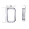 40921-UP CHROME INTERIOR VIEW WINDOW TRIM FOR KENWORTH W900L (1990-2005) AND T800 (1986-2005)