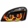 31228-UP BLACKOUT PROJECTION HEADLIGHT W/DUAL FUNCTION AMBER LED POSITION LIGHTS FOR 2008-17 FL CASCADIA - DRIVER