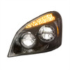 35833-UP BLACK LED HEADLIGHT FOR 2008-2017 FREIGHTLINER CASCADIA - DRIVER