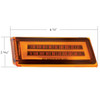 36001-UP 35 LED SEQUENTIAL TURN SIGNAL LIGHT FOR 2018-2024 FREIGHTLINER CASCADIA - PASSENGER - AMBER LED/AMBER LENS