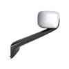 42844-UP CHROME HOOD MIRROR WITH HEATED LENS FOR 2018-2024 FREIGHTLINER CASCADIA - DRIVER
