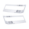 42442-UP CHROME PLASTIC TURN SIGNAL BEZELS FOR 2018-2024 FREIGHTLINER CASCADIA (PAIR)